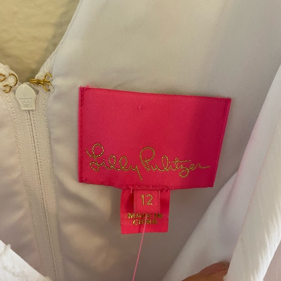 Lilly Pulitzer NWT Autumn midi lined/white dress size 12 - Picture 4 of 14